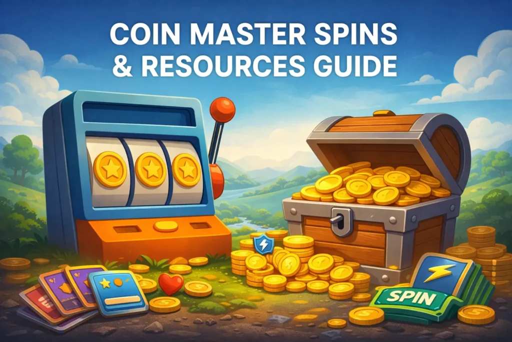 Coin Master Spins & Resource Guide Showing spins